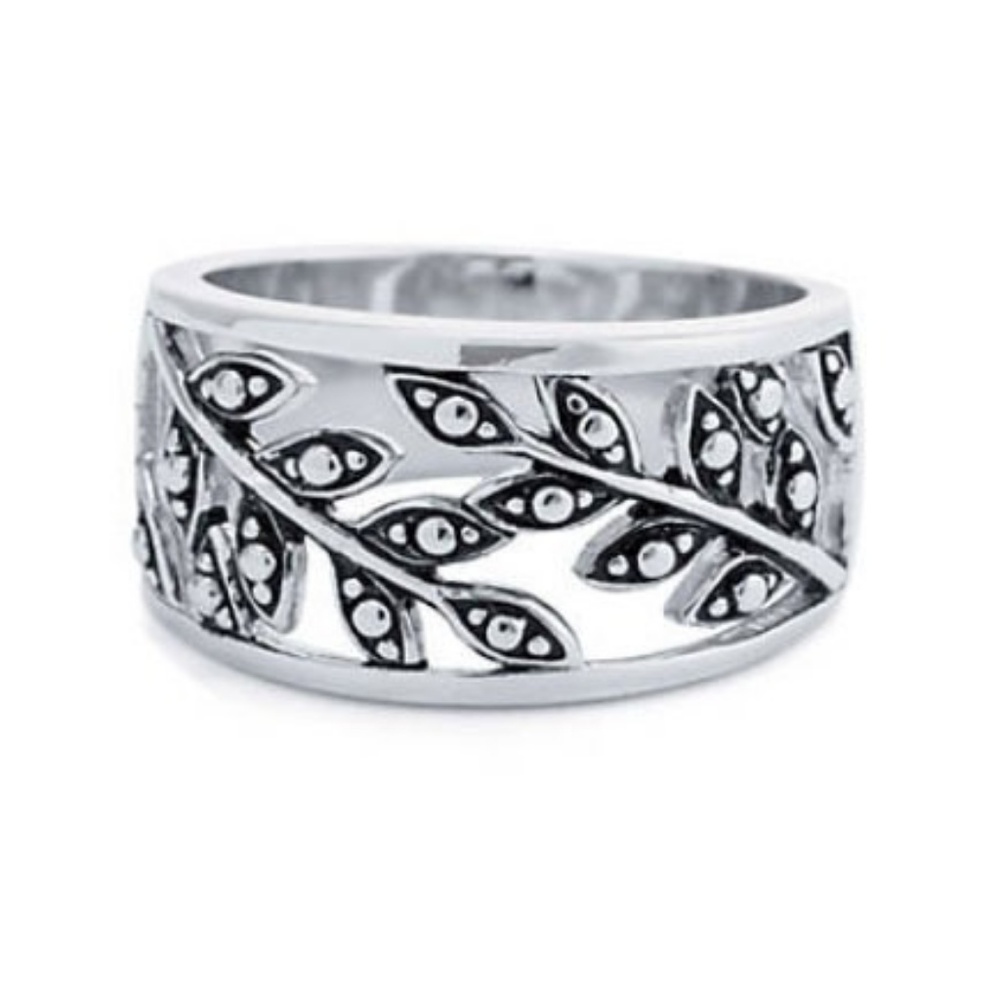 Belk Silverworks Open Artisan Leaf Ring Size 8